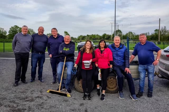 Just some of the volunteers from Rathcline GAA who helped with the welcome preparations for the historic 1976 County Champions who celebrated their 50th Jubilee this month