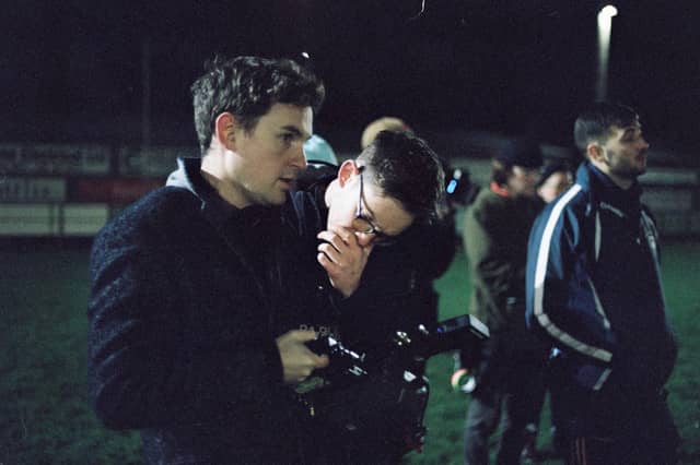 Robert Higgins and Patrick McGivney, founders of Harp Media, on the set of their film ‘Lakelands’