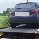 The car seized by Gardaí