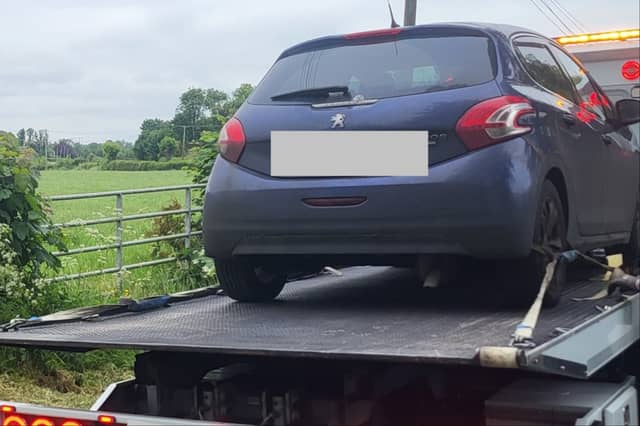 The car seized by Gardaí