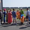 Racegoers in line for a ice cream at The Curragh Racecourse in County Kildare