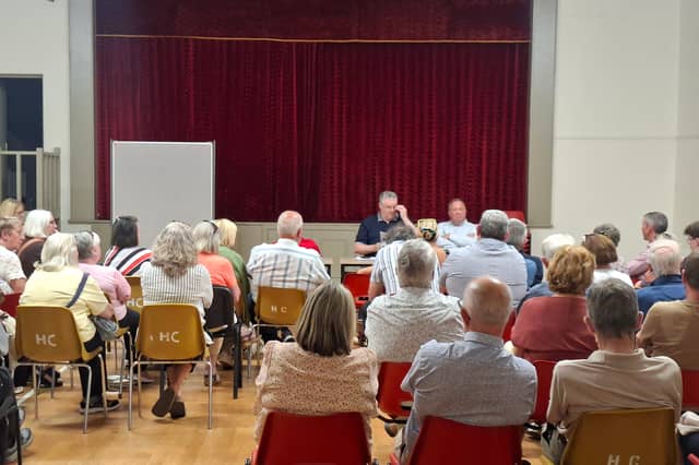 Just some of the large crowd in attendance at the public meeting