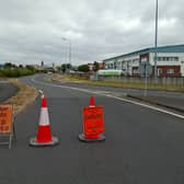 To facilitate emergency work on a burst water main, this section of the Athlone Road was closed this morning, with only local access allowed. 