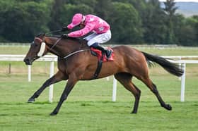 Amethyst Stone, trained by Longford based Paul Flynn, and ridden by Dylan Browne McMonagle winning the Racing Again August 3rd Handicap at Cork Racecourse, Mallow on Friday, July 24