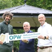Heritage Week (From left to right) Pearse Ó Caoimh, Head of Communications, The Heritage Council, Minister of State with responsibility for the OPW, Kevin 'Boxer' Moran, Ian Doyle, Head of Conservation, The Heritage Council
