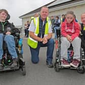 Matt Gray with, siblings Ciaran and Emily and their dad Frank Kane. Mother Theresa and the family campaigned publicly for the HSE to fund the life-changing FA drug Picture: Shelley Corcoran