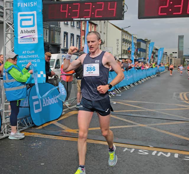 Seán Hehir, from Kilkishen, Co Clare and a member of Croghan Athletics Club in Wexford, was the winner of the Longford Marathon, crossing the finishing line in 2 hours, 36 minutes