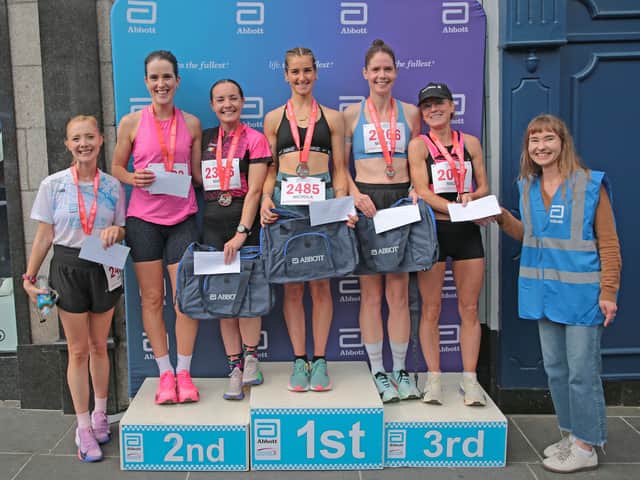 Half Marathon Women winners; 1st Nichola Doyle, 2nd Nikita Cassidy, 3rd Michelle Henehan, 4th Gemma Lyons, 5th Maggie Smith, 6th Nessa McElvaney.