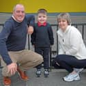 Principal Byran Kennedy, Leo Flaherty, Nichola Smyth. Picture: Shelley Corcoran