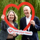 Heart patient Mark Sherry and Janis Morrissey, Deputy CEO and Director or Services at the Irish Heart Foundation