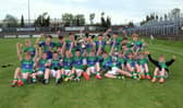 The Shannon Gaels squad celebrate their victory over Clongush Og in the U-14 ‘A’ Football Championship Final on Saturday last  Photo: Syl Healy  