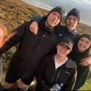 Ebbie Kelly, Leah Hayden and Martha Hall pictured with Graham and Malcolm Reilly