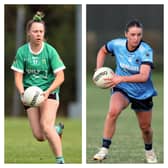 Aoife Darcy (Clonguish) and Grace Shannon (Longford Slashers) who will be in action in the Ladies Football Senior Championship Final at Glennon Brothers Pearse Park on Saturday Pics: Syl Healy 