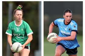 Aoife Darcy (Clonguish) and Grace Shannon (Longford Slashers) who will be in action in the Ladies Football Senior Championship Final at Glennon Brothers Pearse Park on Saturday Pics: Syl Healy 