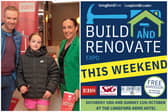 Niamh Donlon, EBS Business Development Manager, with Liam and Roisín Cosgrove at the 2025 Longford Leader Build and Renovate Expo. Niamh will also be on hand to meet homebuyers at this weekend's Build and Renovate Expo in the Longford Arms Hotel 
