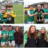 The Clonguish junior football squad, mentors and family members celebrating their dramatic win over Ballymore in the ‘A’ championship final, completing the first part of a memorable double at Glennon Brothers Pearse Park 