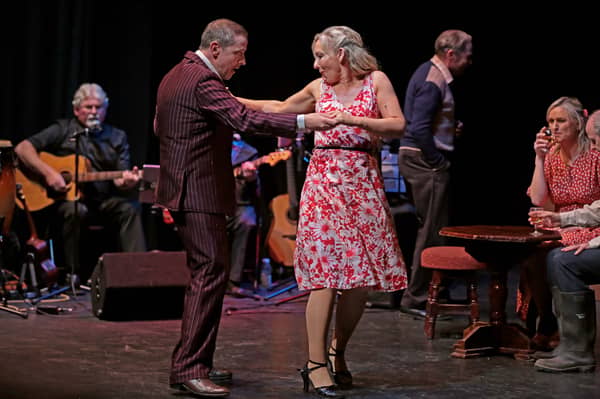 Davy Flaherty and Sarah O'Keefe pictured during the opening night of The Chastitute at Backstage Theatre
Picture: Shelley Corcoran