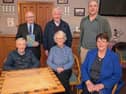 Author of ‘Discrimination: My Ordeals as a Longford County Council Engineer’ Gerry Murtagh, with Paul and Seamus Mallon, Joe Hunt, Marie Mulvey and Mary Mallon