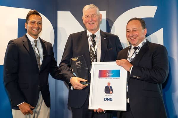 Fintan McGill of DNG McGill receiving his award