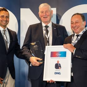 Fintan McGill of DNG McGill receiving his award