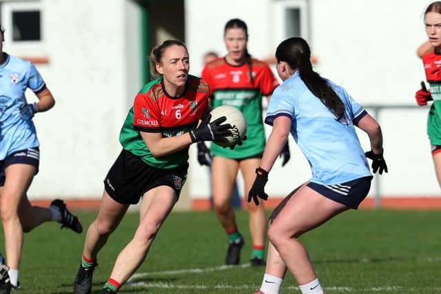 Grainne Reilly pictured in action for Colmcille against Tyrrellspass in the Leinster LGFA Junior Club Round 1 clash at Fr McGee Park Photo: Syl Healy