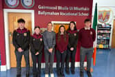 L-R: Kyle Creagh Dillon, Alanna O' Rourke, Ms Hall, Louise Burke, Abbie McNally and Seán Finlass 