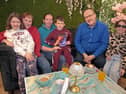 Evie Kenny, Regina Reynolds, Sineád McKenna, Ríoch Kenny, Peter Reynolds and Laoise Kenny at the launch of Peter’s book ‘Red Sun of Summer, Blue Moon of Winter’ in Athena 
Picture: Shelley Corcoran