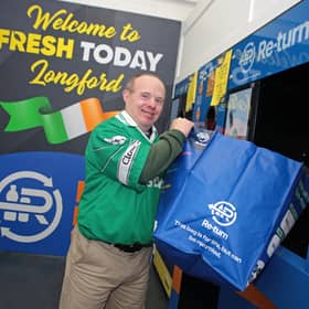 Seán Keenan at Fresh Today for the launch of the new Re-turn DRS (Deposit Return Scheme) Bulk Machine
Picture: Shelley Corcoran