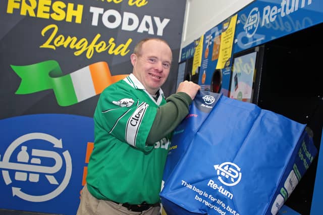 Seán Keenan at Fresh Today for the launch of the new Re-turn DRS (Deposit Return Scheme) Bulk Machine
Picture: Shelley Corcoran