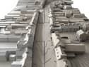 A physical street model depicting Granard Town