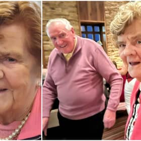 The late Esther Casey (née Reehill), ‘School House’, Stonepark, Ballymacormack, Longford and (right) pictured with her late husband, Anthony 