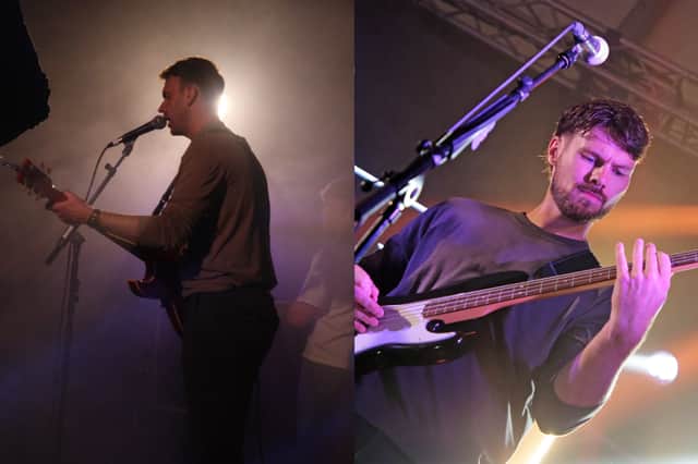 Podge Gill and Mark Prunty on stage at The Marquee in Drumlish