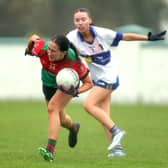 Nessa Farley on the attack for Colmcille against St Vincent’s (Dublin) in the Leinster LGFA Junior Club Championship quarter-final clash at Fr McGee Park  Photo: Syl Healy 