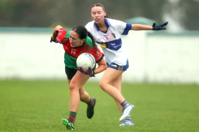 Nessa Farley on the attack for Colmcille against St Vincent’s (Dublin) in the Leinster LGFA Junior Club Championship quarter-final clash at Fr McGee Park Photo: Syl Healy