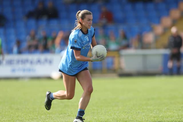 The impressive Kara Shannon who scored five points in the convincing win against the Offaly champions Photo: Syl Healy