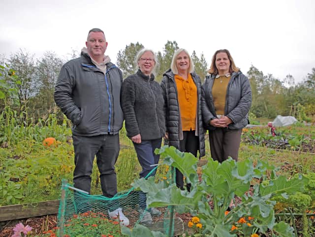 Bryan Lenehan, Mary Morrissey, Edel Kelly and Margaret Walsh of Longford Community Resources at the launch of the Longford Town Community Allotments.