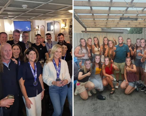Left: Longford Athletics Club. Right: Rathcline LGFA