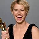 Jessie Buckley with her Oscar