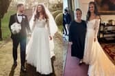 Left: Newlyweds Michelle and Alex. Right: Cllr Peggy Nolan with her niece Michelle