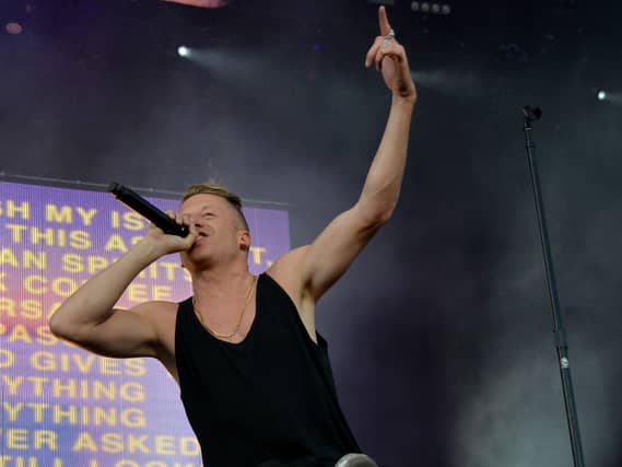 Macklemore performs at the Leeds Festival 2014