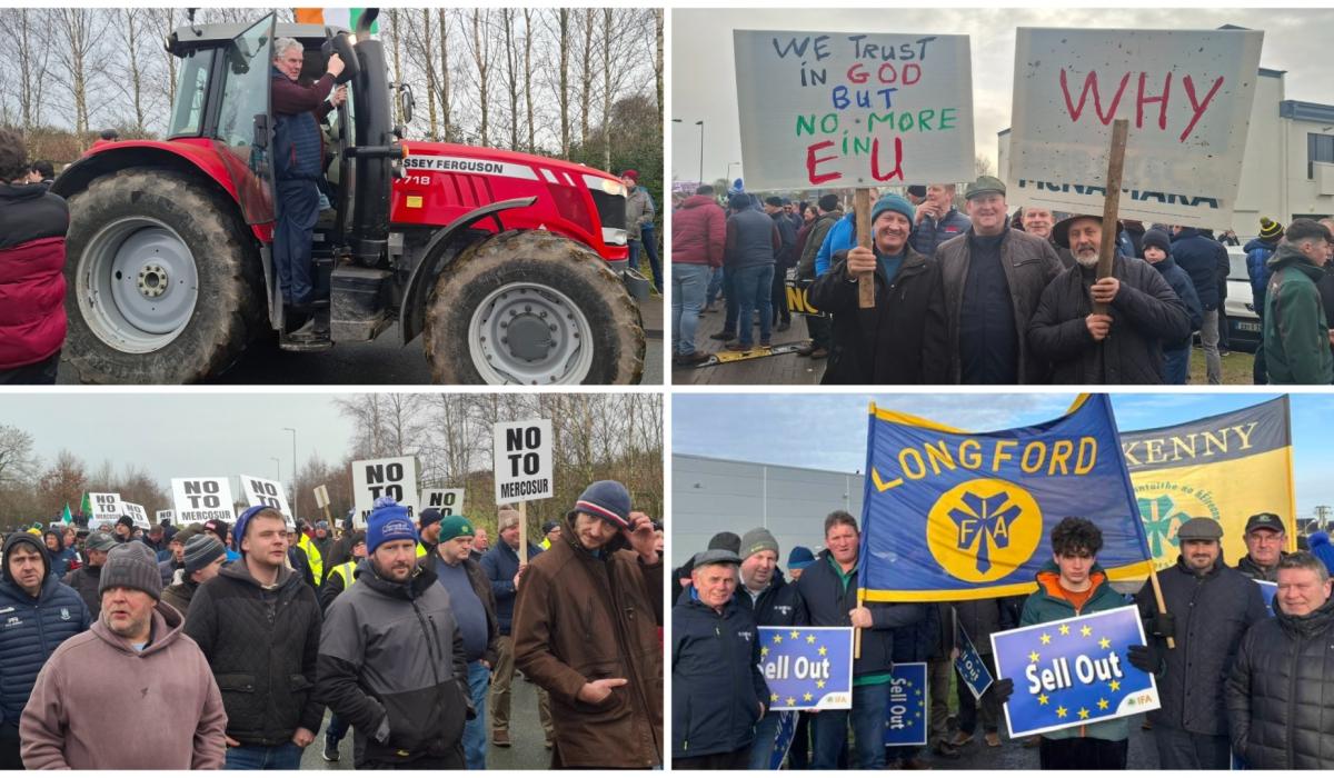 PICTURES | Longford farmers out in force as 20,000 protest against 'rotten' Mercosure deal 