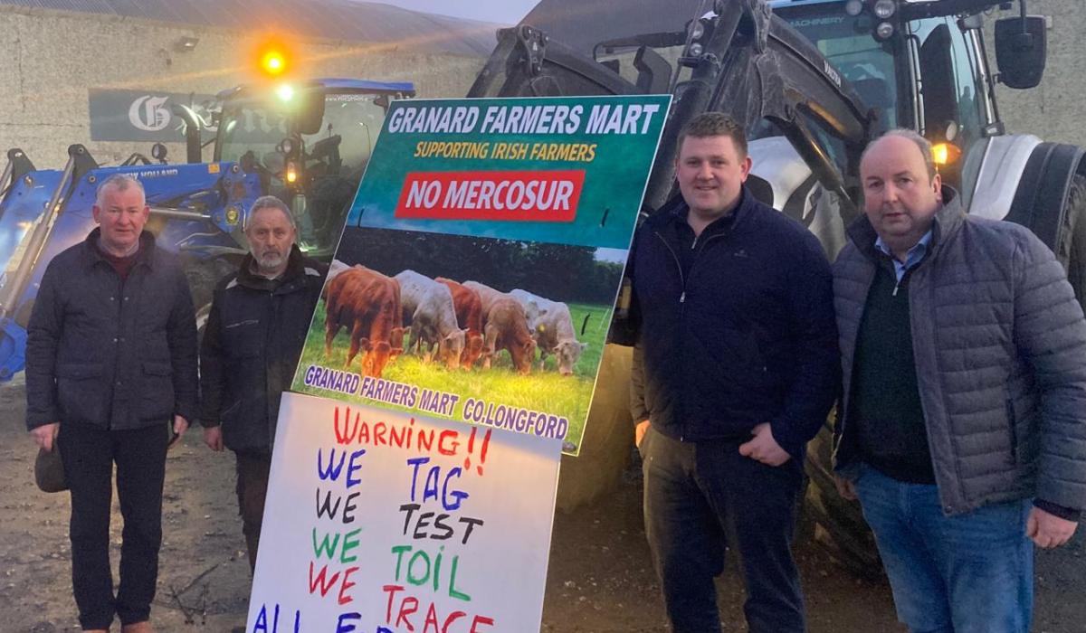 Angry Longford farmers part of massive Athlone protest against rotten Mercosur trade deal
