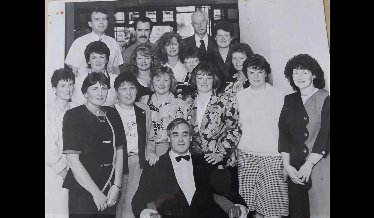 Spot anyone you know? Lovely photo of Longford Arms Hotel staff from the 1970s 
