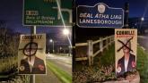 Connolly's 'illegal' Longford posters vandalised with target symbol