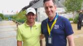 Chartered physiotherapist, Barry Mollaghan with double Masters winner Rory McIlroy