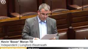 Longford/Westmeath TD Kevin 'Boxer' Moran makes  maiden Dáil speech 