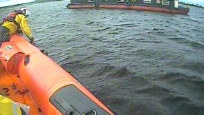 Lough Ree RNLI assist three people aboard grounded 56-foot barge