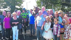 Longford trainer Paul Flynn celebrating after Scotland-Sligo wins