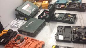 Gardai recover huge amount of stolen  power tools at Midlands checkpoint