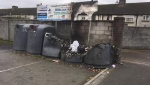 Recycling bins at Annaly Car Park in Longford town burned on Halloween night 